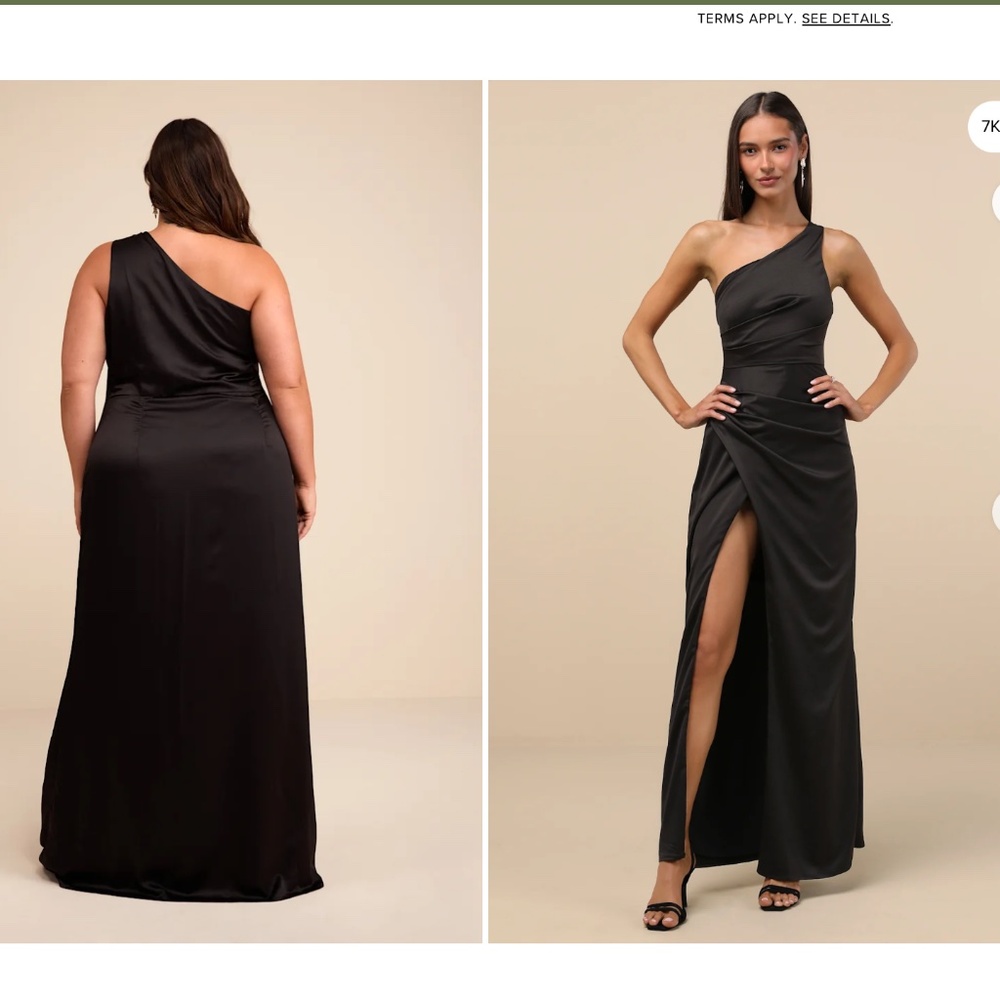 Lulus Dreaming of Elegance Black Satin One-Shoulder Maxi Dress